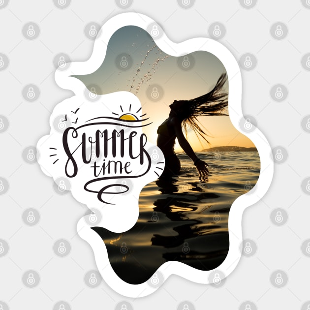 Sun Kissed Summer Vibes Sticker by Vollkunst